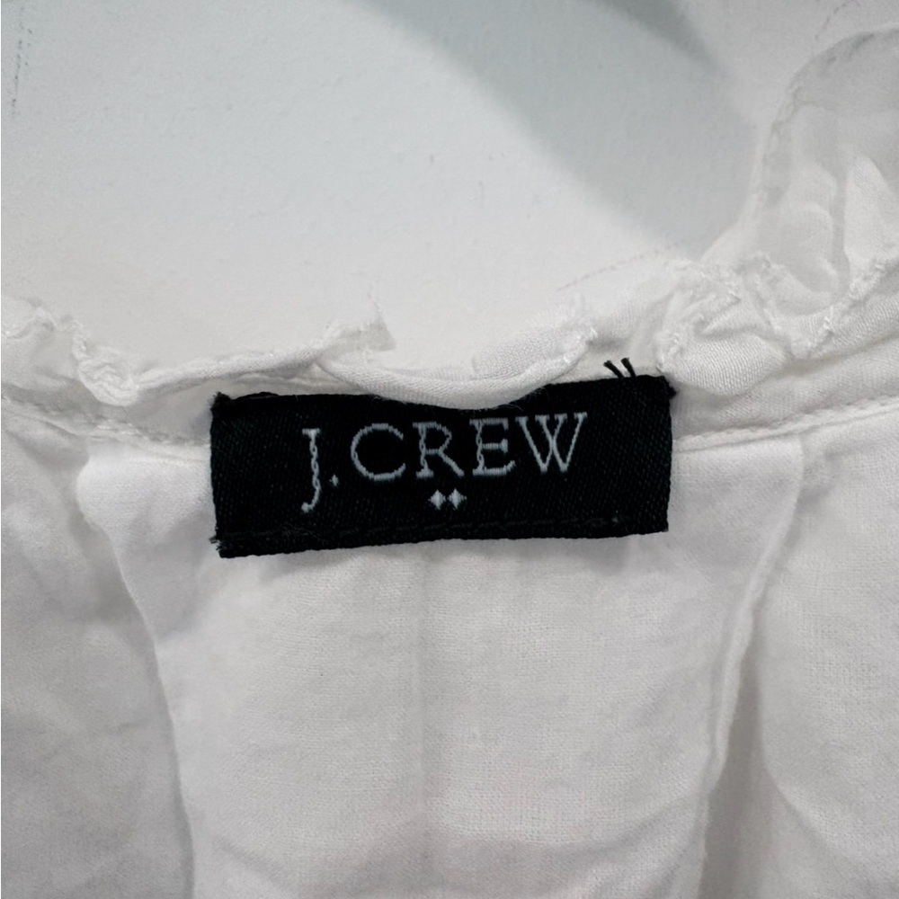 J. Crew Ruffled Sleeveless Women Blouse Ivory measurements in photos feminine - Picture 4 of 6